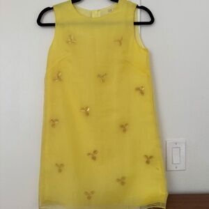 Vintage Style Butter Yellow Mini Dress